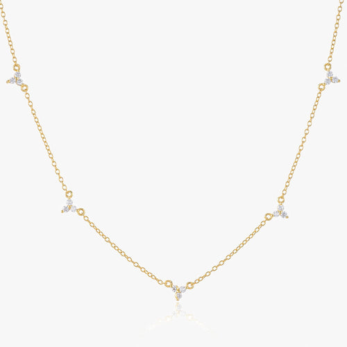 Aurora Gold Trio Diamond Necklace