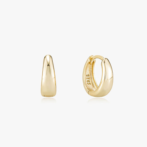 Chloe Gold Dome Huggie Earrings