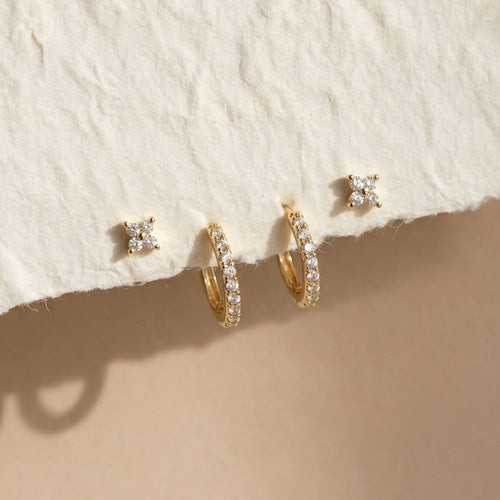 Essential Sparkle Earring Set Gold