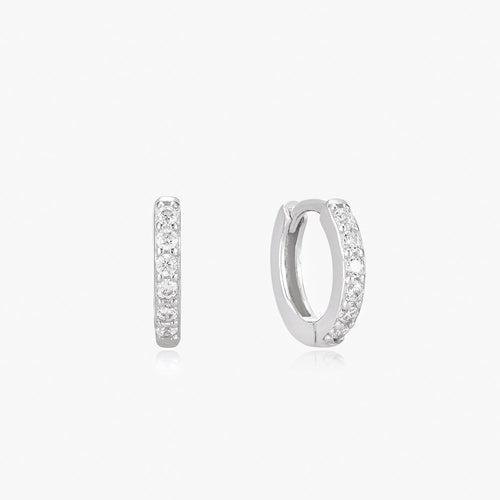 Olivia Gold Pave Huggie Earrings