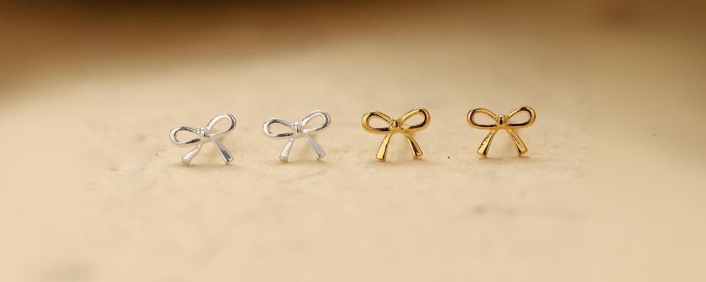 bow earrings, bow necklaces, bow jewellery 