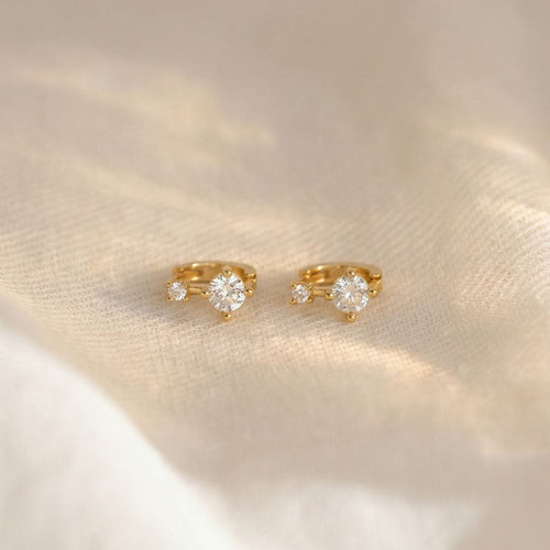 CZ Huggie Earrings