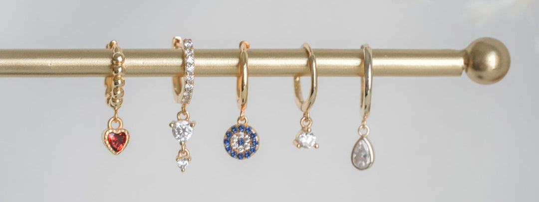 huggie hoops with charms