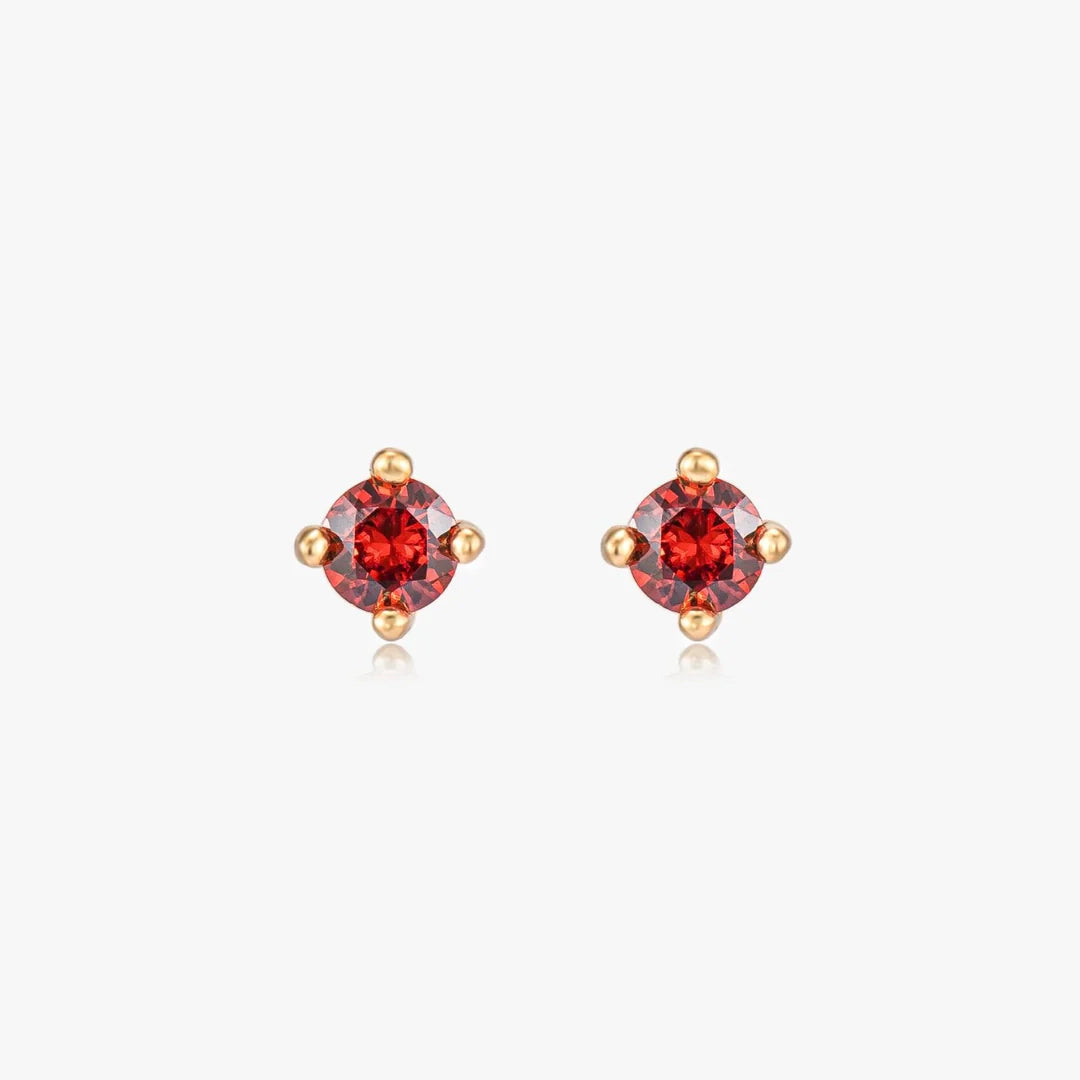 Pettie Gold Birthstone Stud Earrings