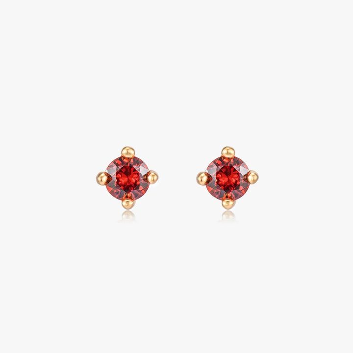 Pettie Gold Birthstone Stud Earrings