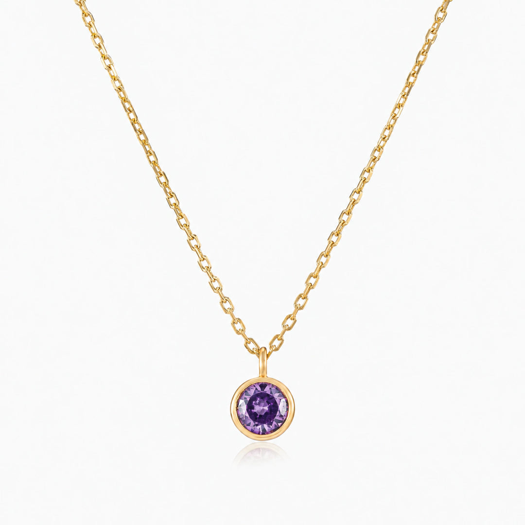 Classic Gold Birthstone Necklace
