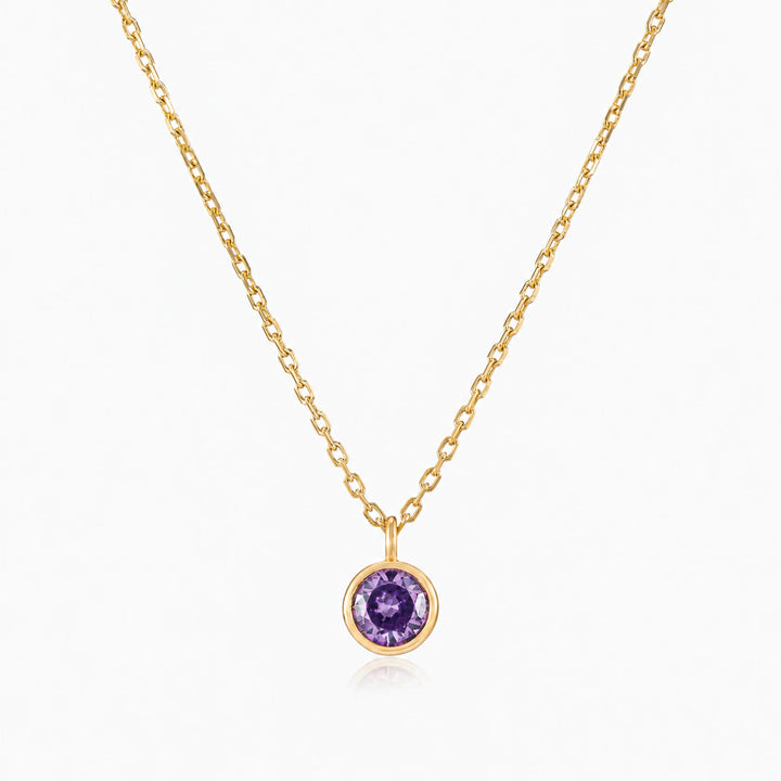 Classic Gold Birthstone Necklace