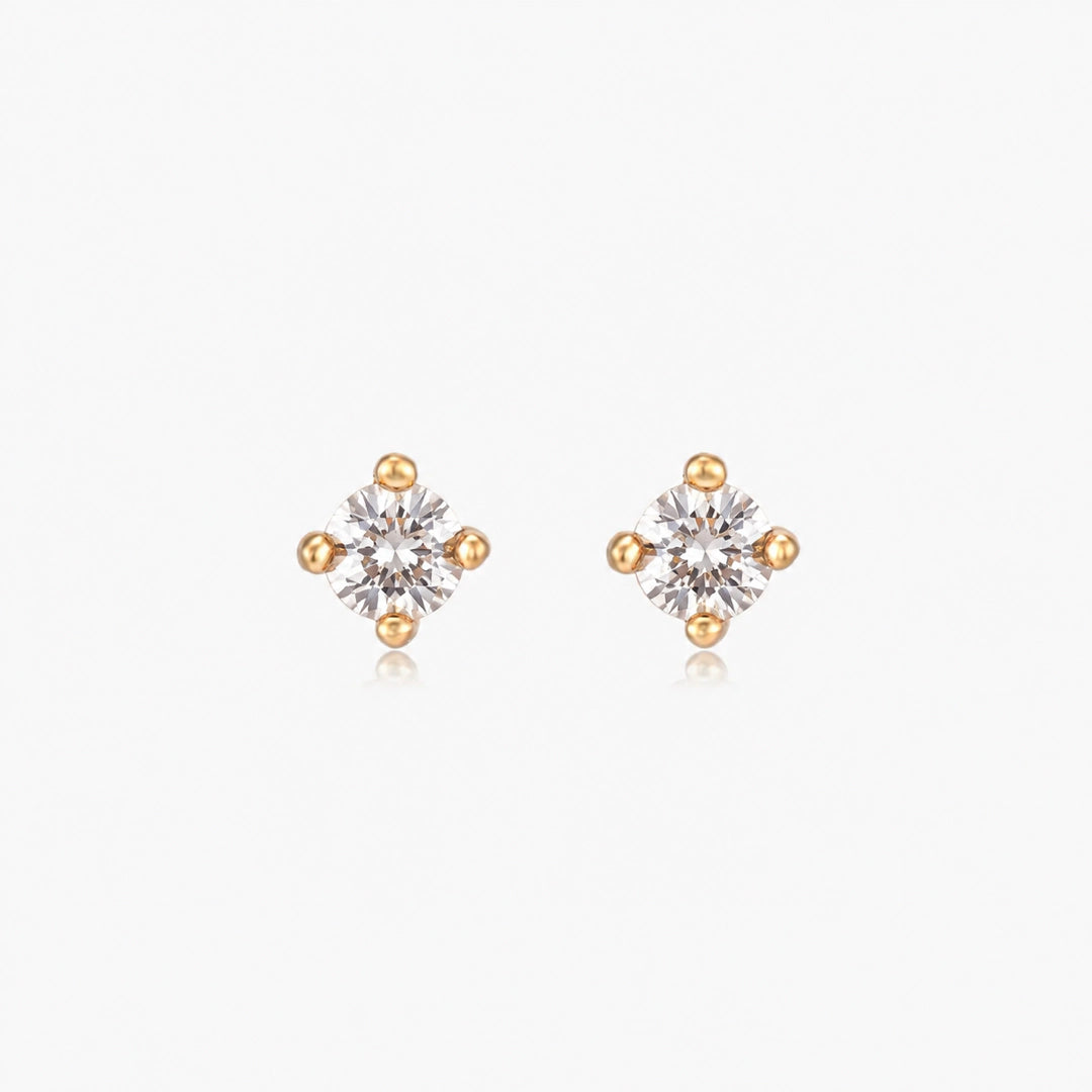 Pettie Gold Birthstone Stud Earrings
