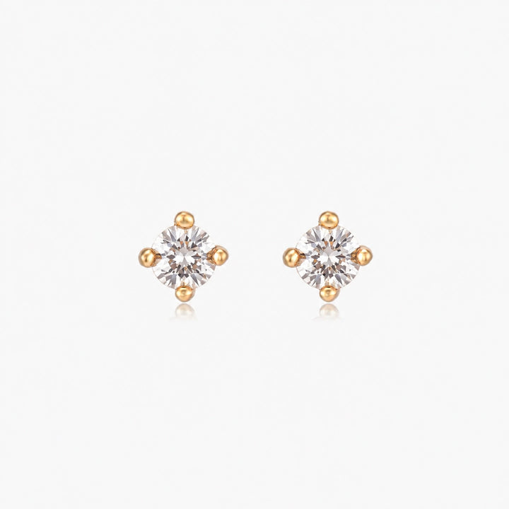 Pettie Gold Birthstone Stud Earrings