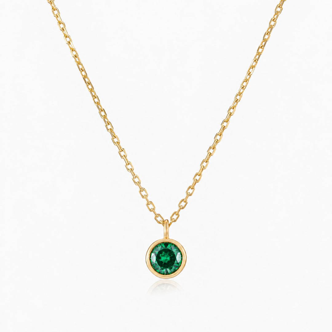 Classic Gold Birthstone Necklace