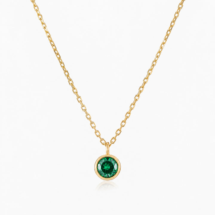 Classic Gold Birthstone Necklace