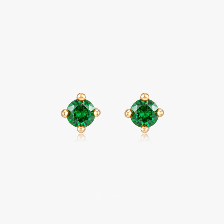 Pettie Gold Birthstone Stud Earrings
