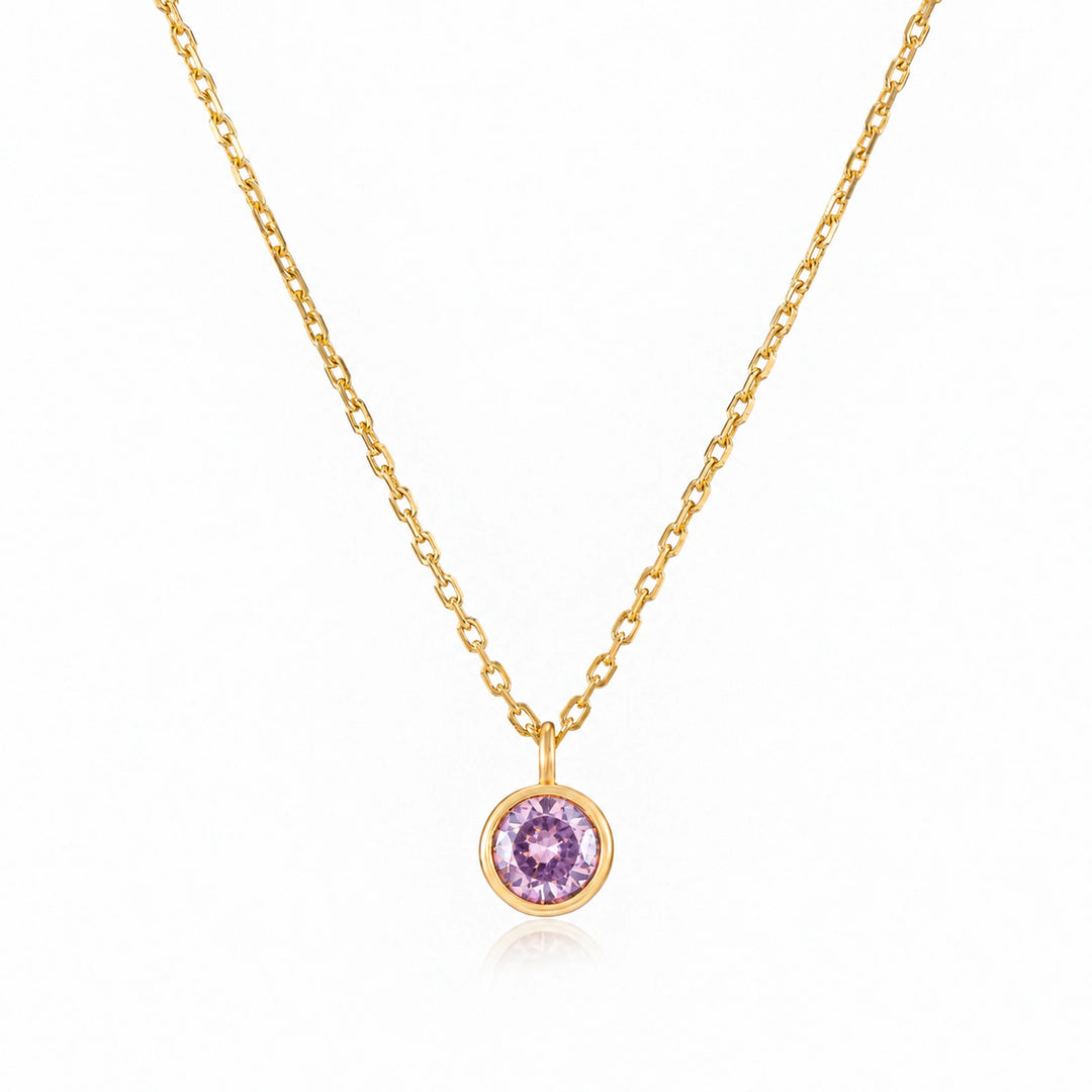 Classic Gold Birthstone Necklace