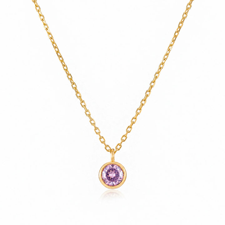 Classic Gold Birthstone Necklace