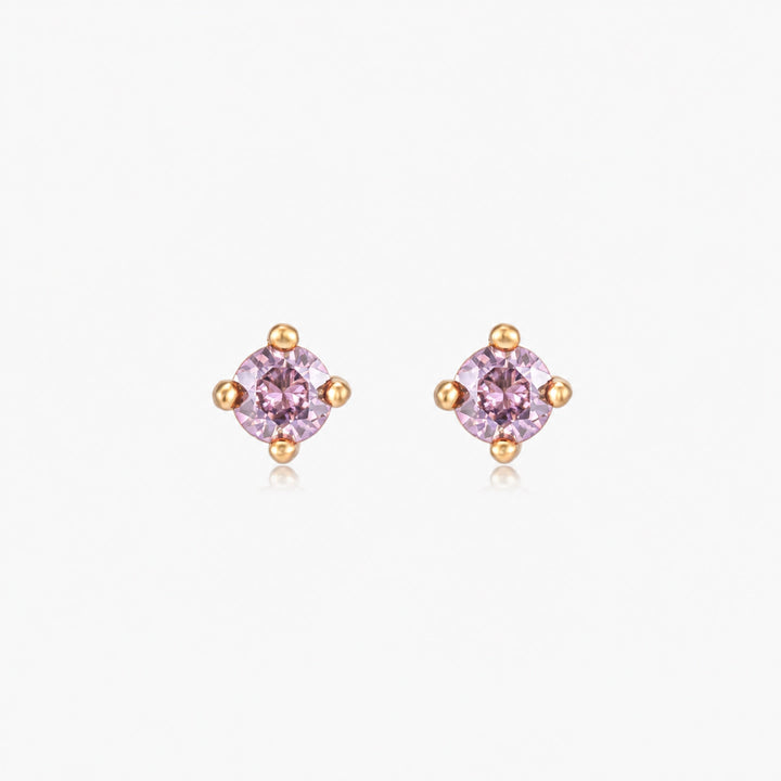 Pettie Gold Birthstone Stud Earrings