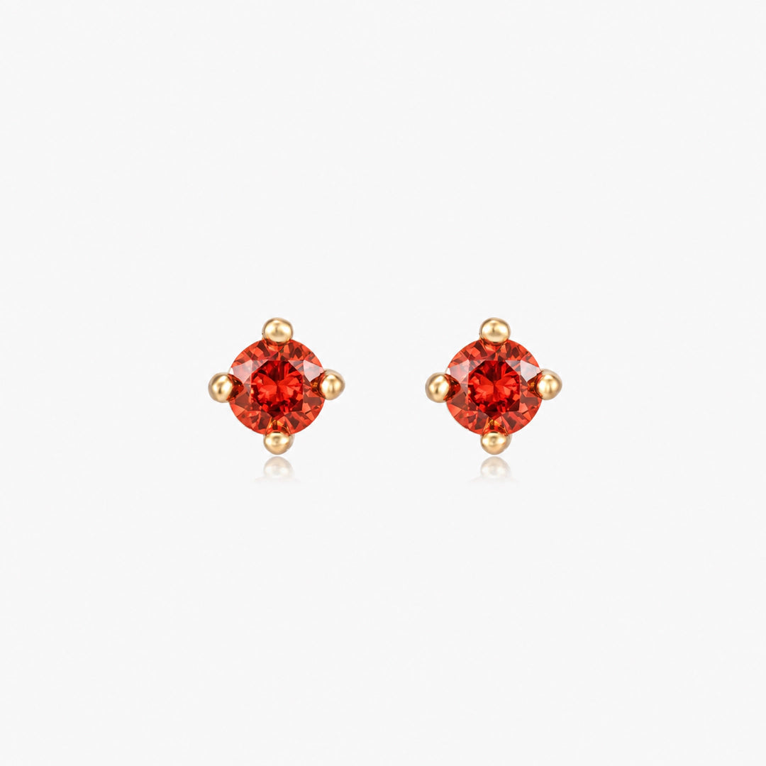 Pettie Gold Birthstone Stud Earrings