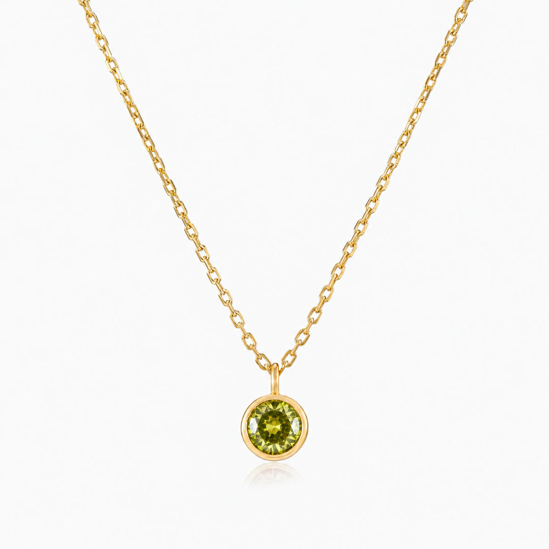 Classic Gold Birthstone Necklace