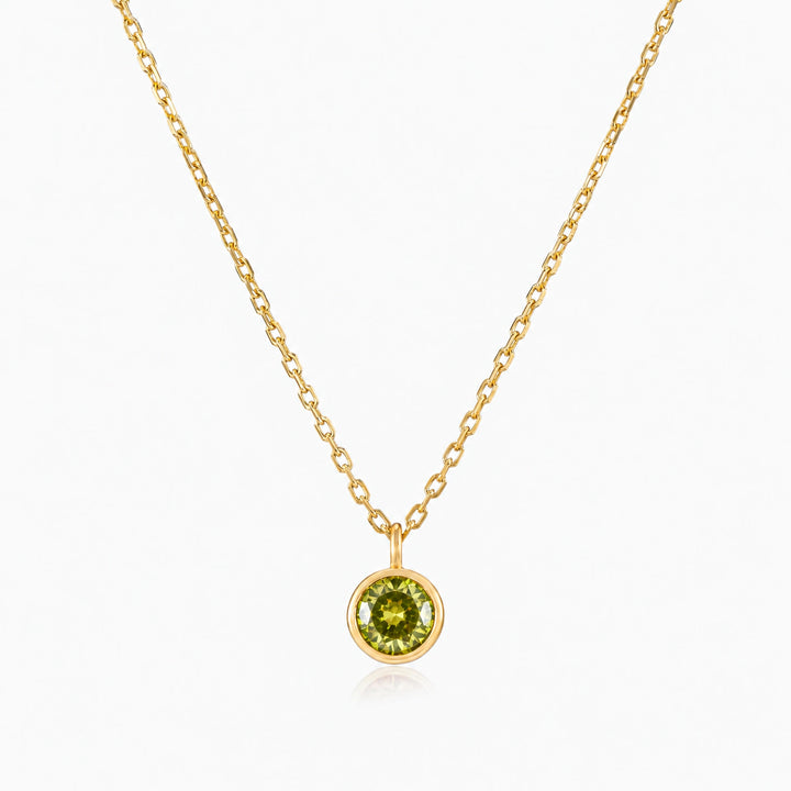 Classic Gold Birthstone Necklace