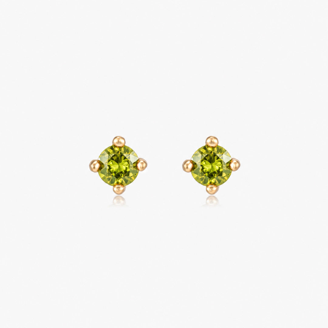 Pettie Gold Birthstone Stud Earrings