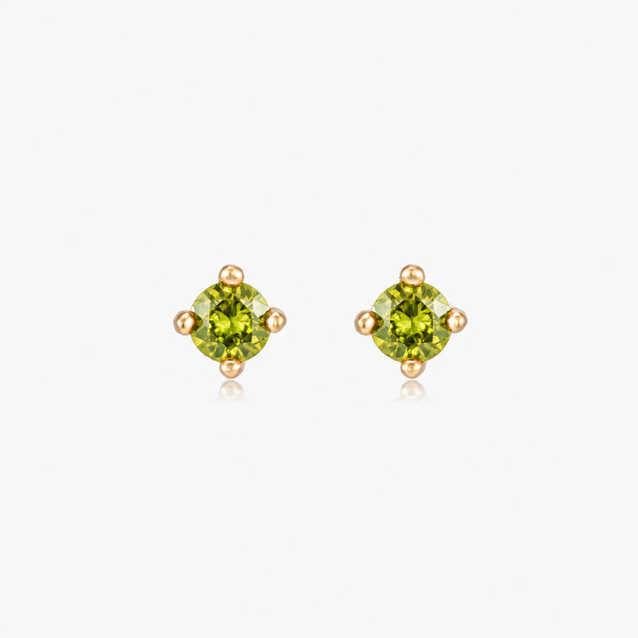 Pettie Gold Birthstone Stud Earrings