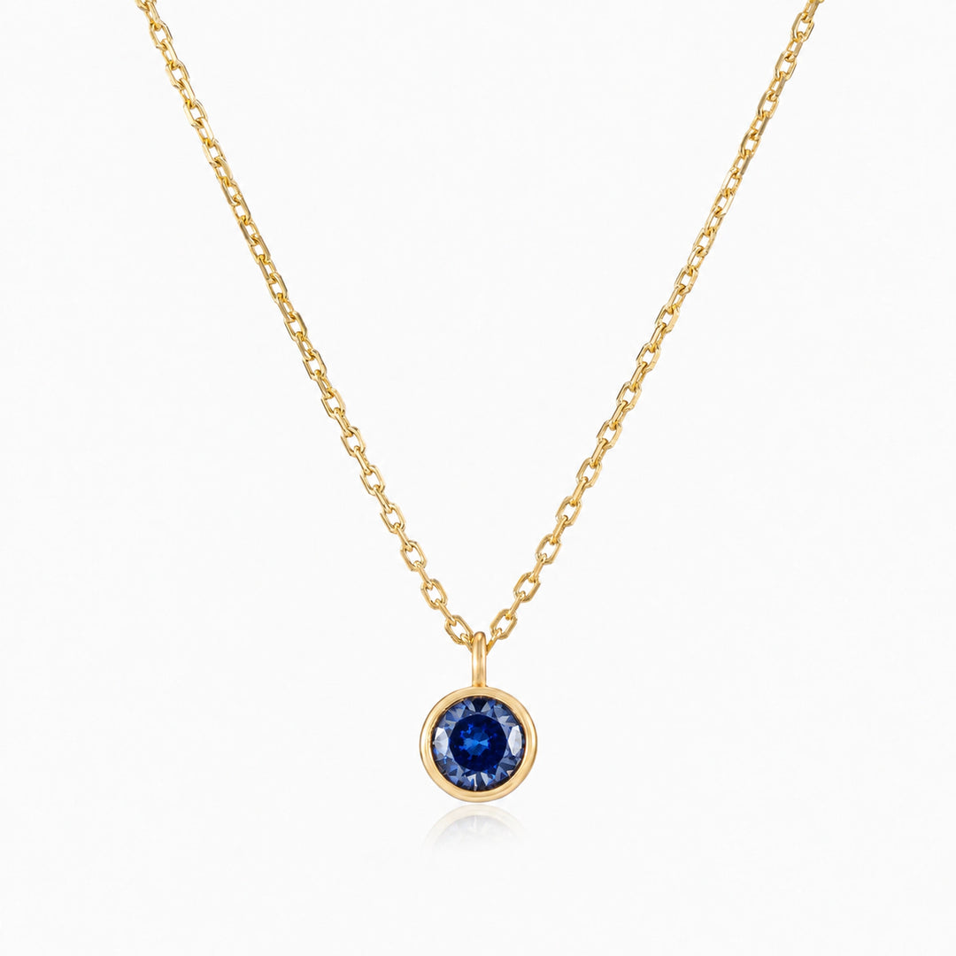 Classic Gold Birthstone Necklace