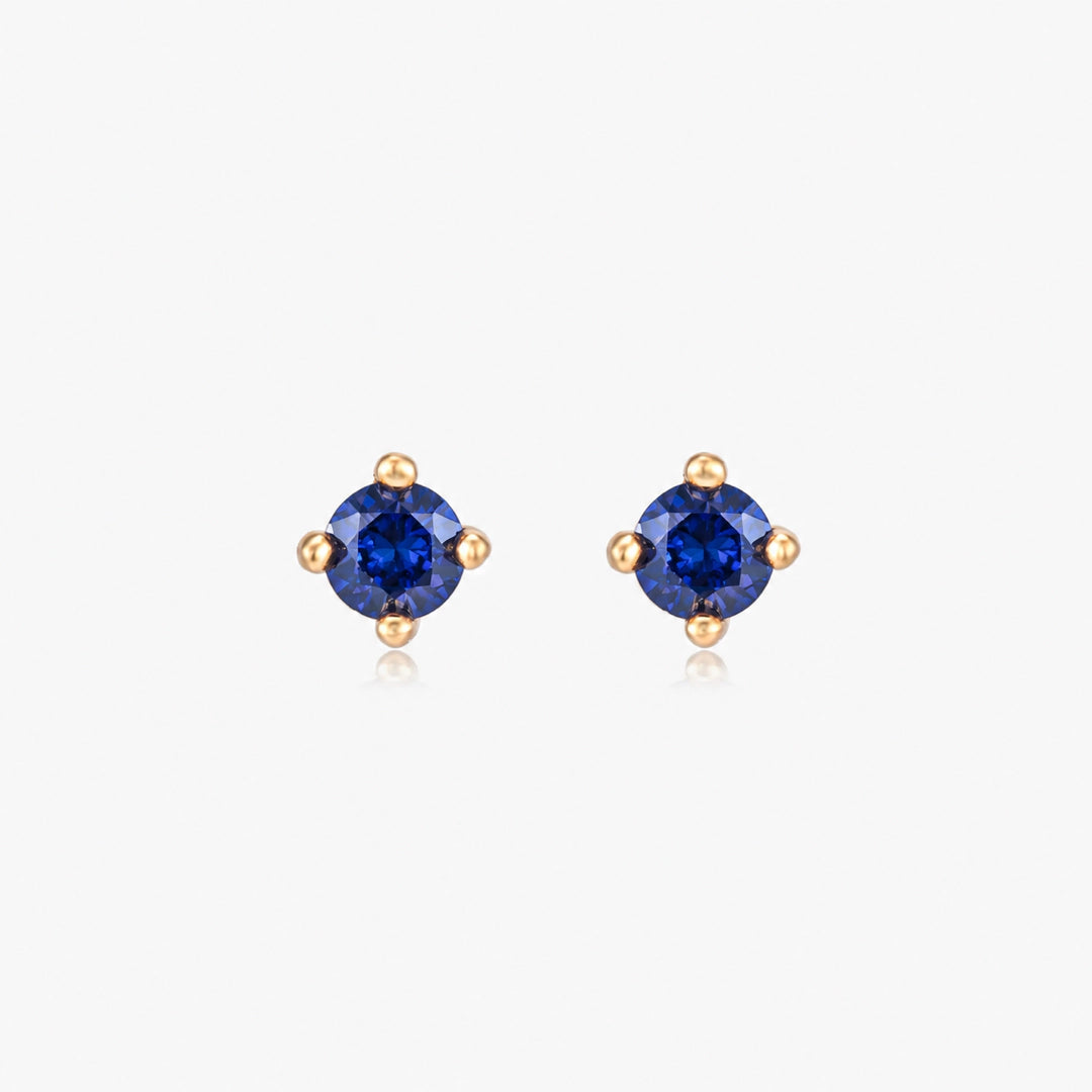 Pettie Gold Birthstone Stud Earrings
