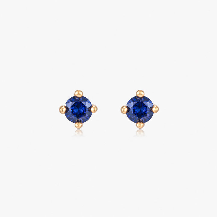 Pettie Gold Birthstone Stud Earrings