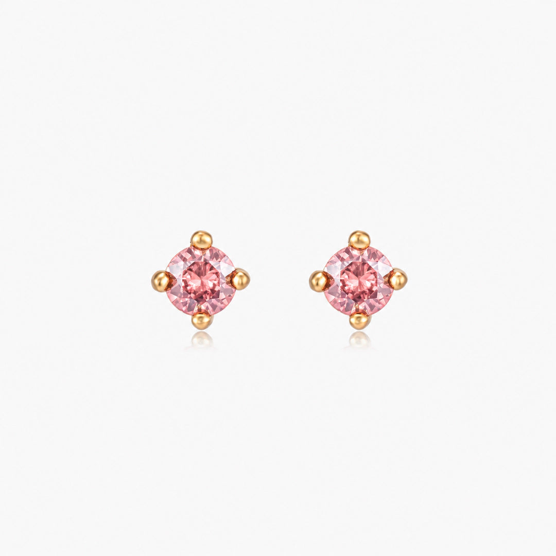 Pettie Gold Birthstone Stud Earrings