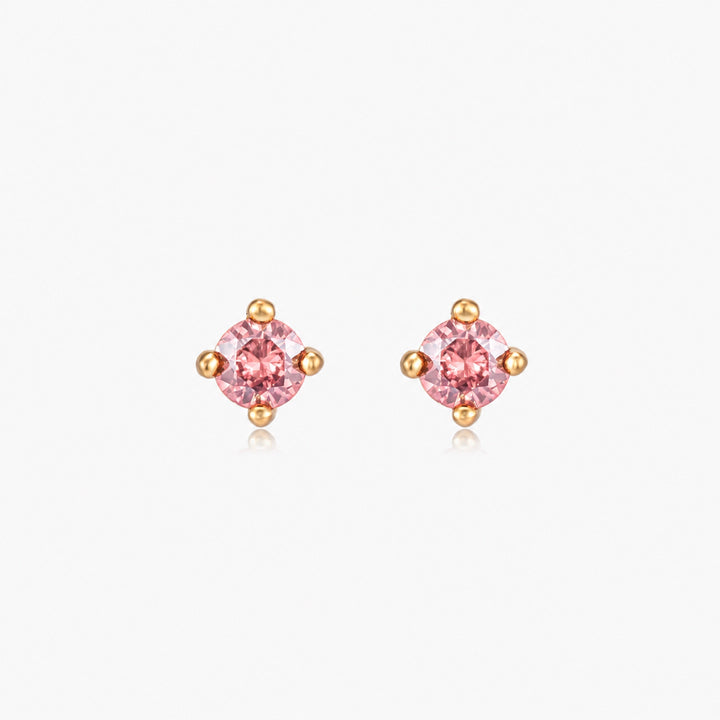Pettie Gold Birthstone Stud Earrings