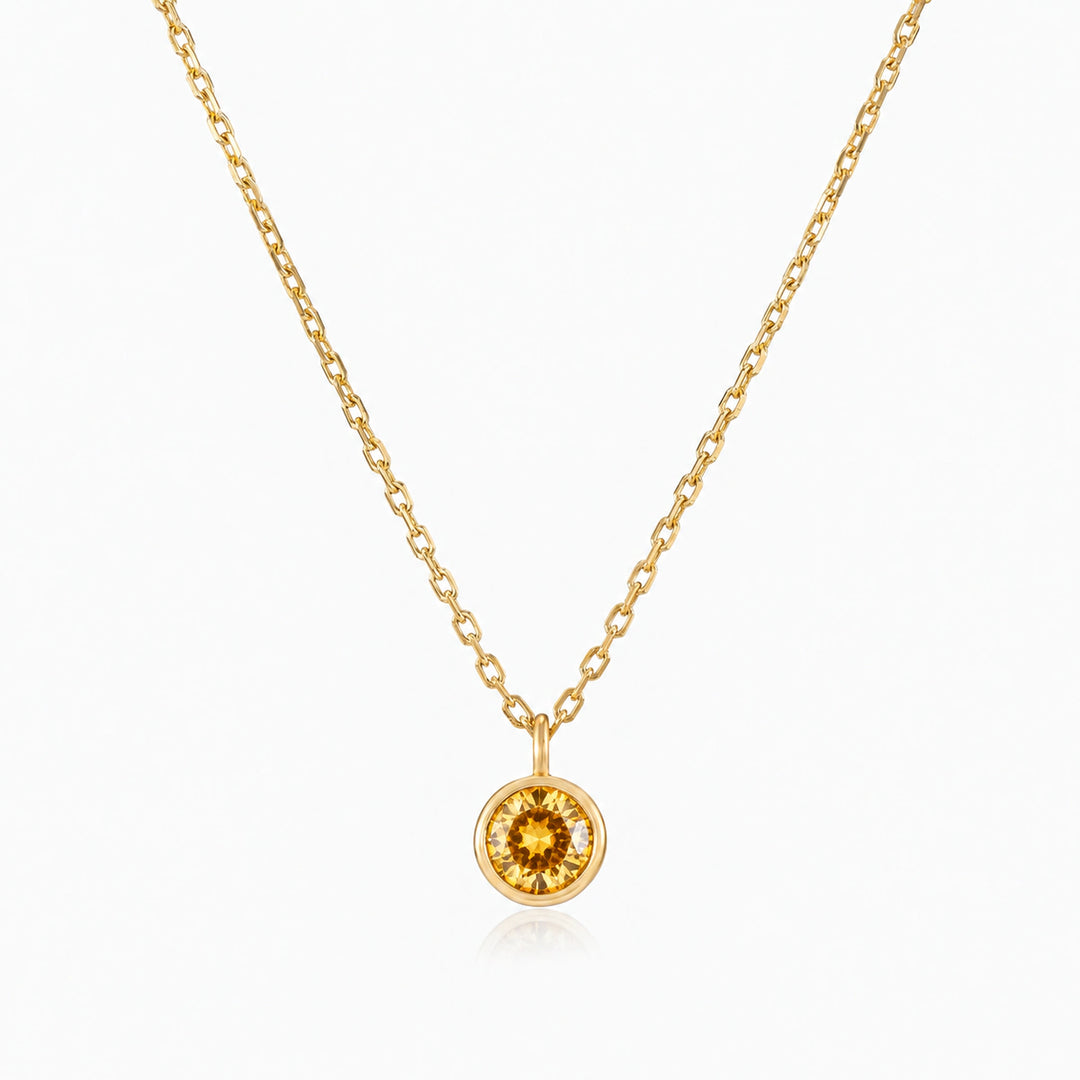 Classic Gold Birthstone Necklace