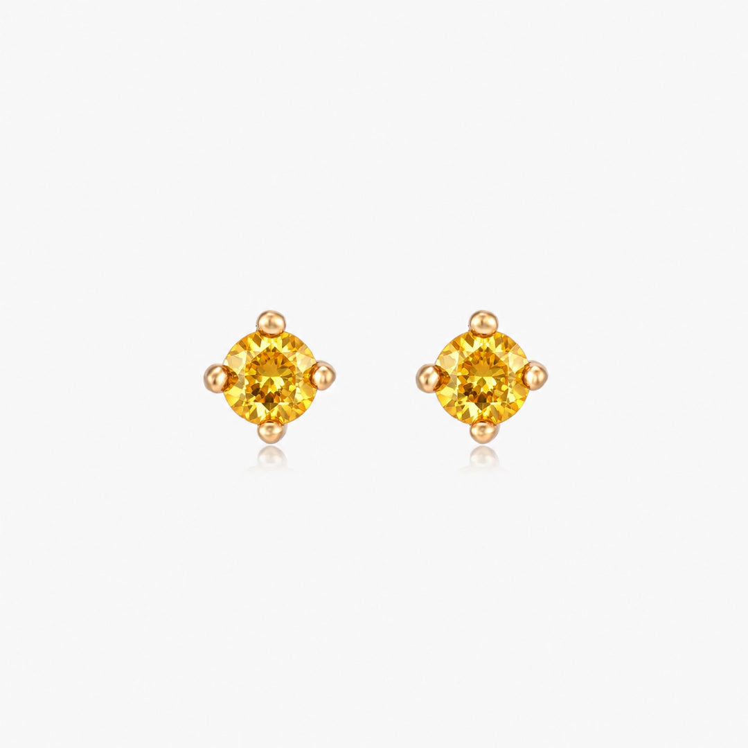 Pettie Gold Birthstone Stud Earrings