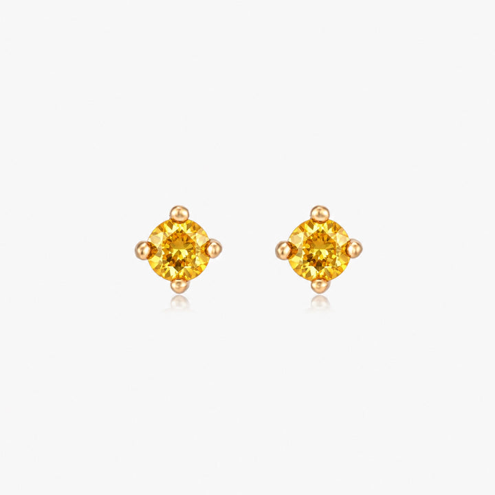 Pettie Gold Birthstone Stud Earrings