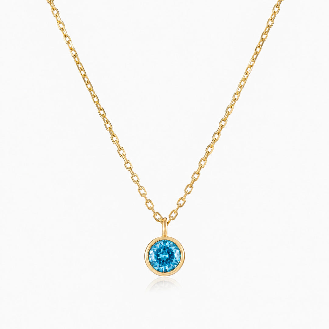 Classic Gold Birthstone Necklace