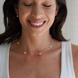 Patricia 14K Gold Pearl Station Necklace