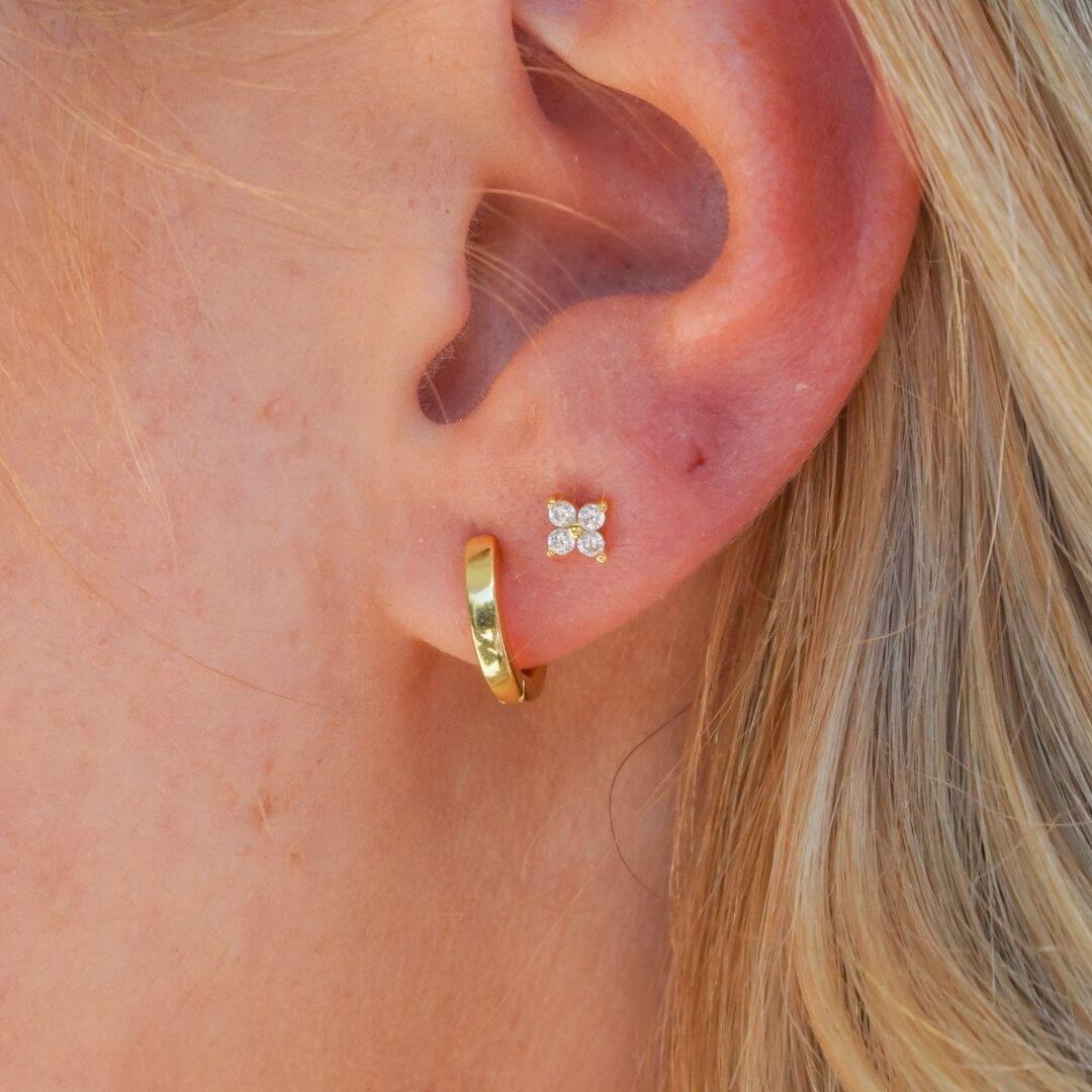 Real 14K Yellow Gold Studs, 10K Ball Stud Earrings, Rose Gold, Silver  3mm-5mm | eBay