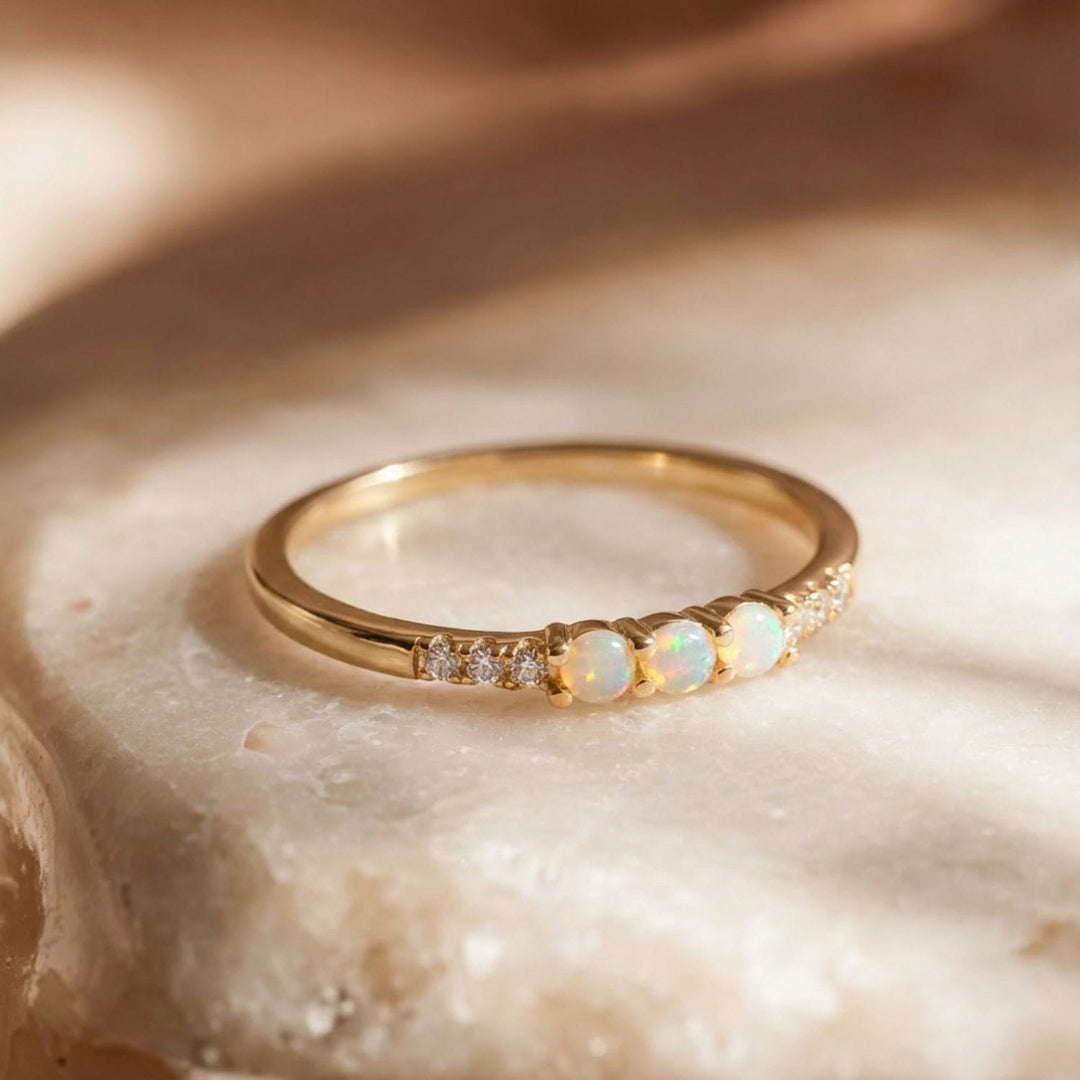 Alina Triple Opal Ring