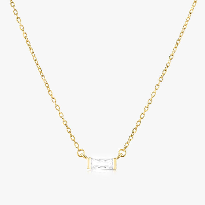 Amour Gold Baguette Necklace