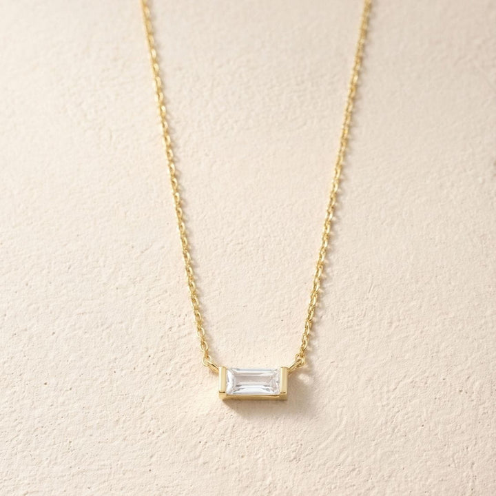  Amour Gold Baguette Necklace