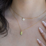 Aria Circle Pendant Necklace Gold