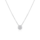 Aria Circle Pendant Necklace Silver