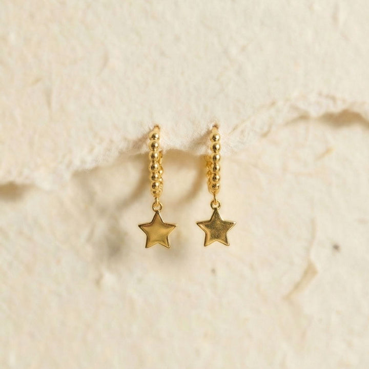 Asher Gold Star Drop Earrings