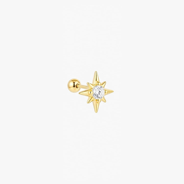 Aster Gold Star Screw Back Stud - Single