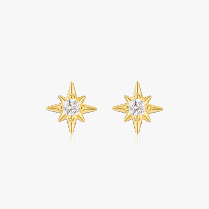 Aster Gold Star Stud Earrings