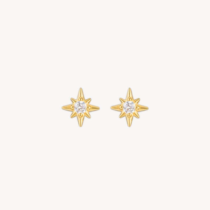 Aster Gold Star Stud Earrings
