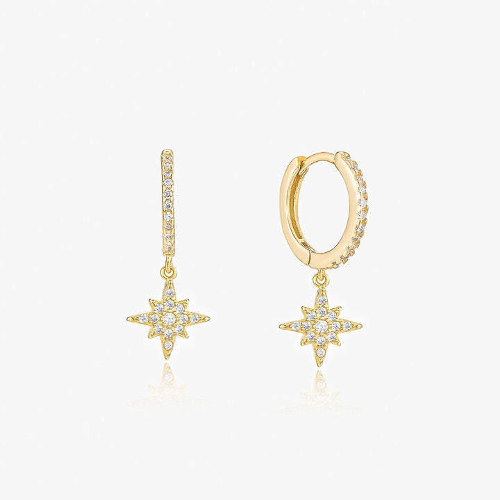 Astrid Gold Starburst Drop Earrings