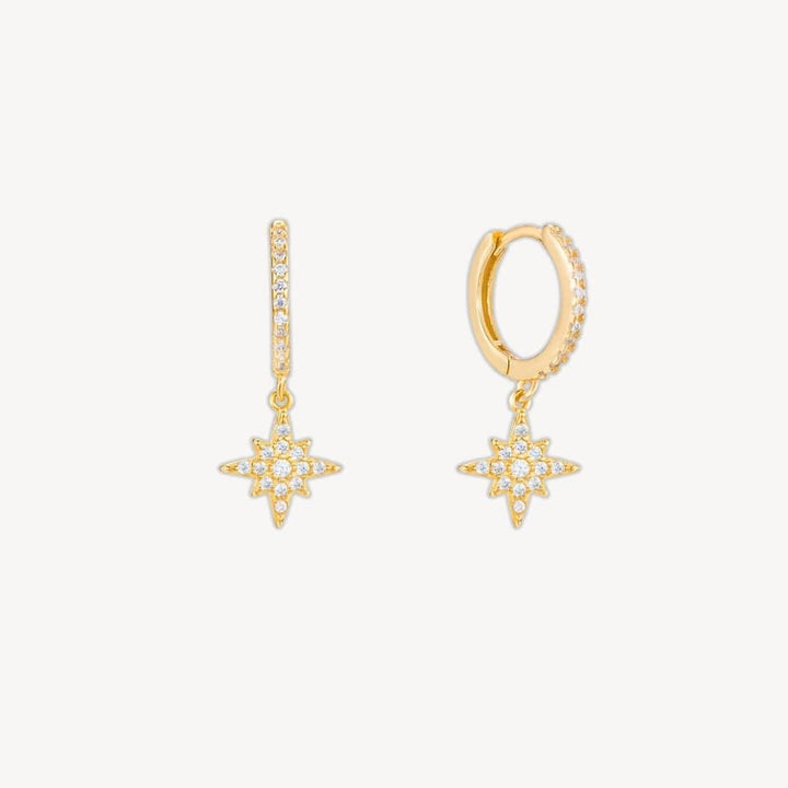 Astrid Gold Starburst Drop Earrings