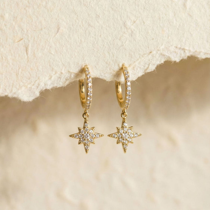 Astrid Gold Starburst Drop Earrings