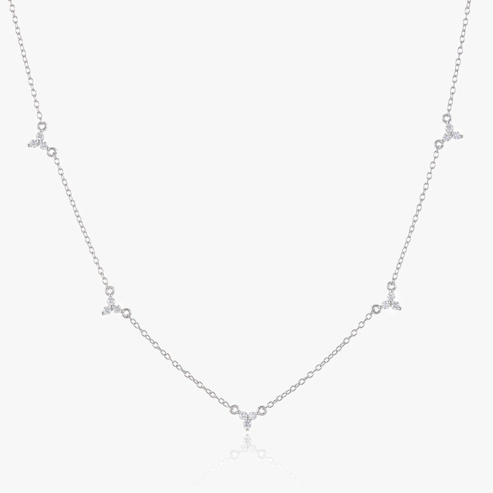 Aurora Zierliche Diamant-Halsreifen aus Silber 