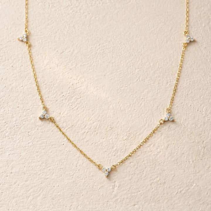 Aurora Gold Trio Diamond Necklace