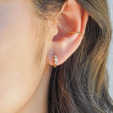 Ava Huggie Hoop Earrings Gold